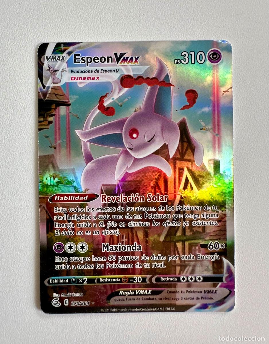 Trading Cards: Carta Pok&eacute;mon Espeon VMAX Alt Art 270/264 del set Fusion Strike (2021)