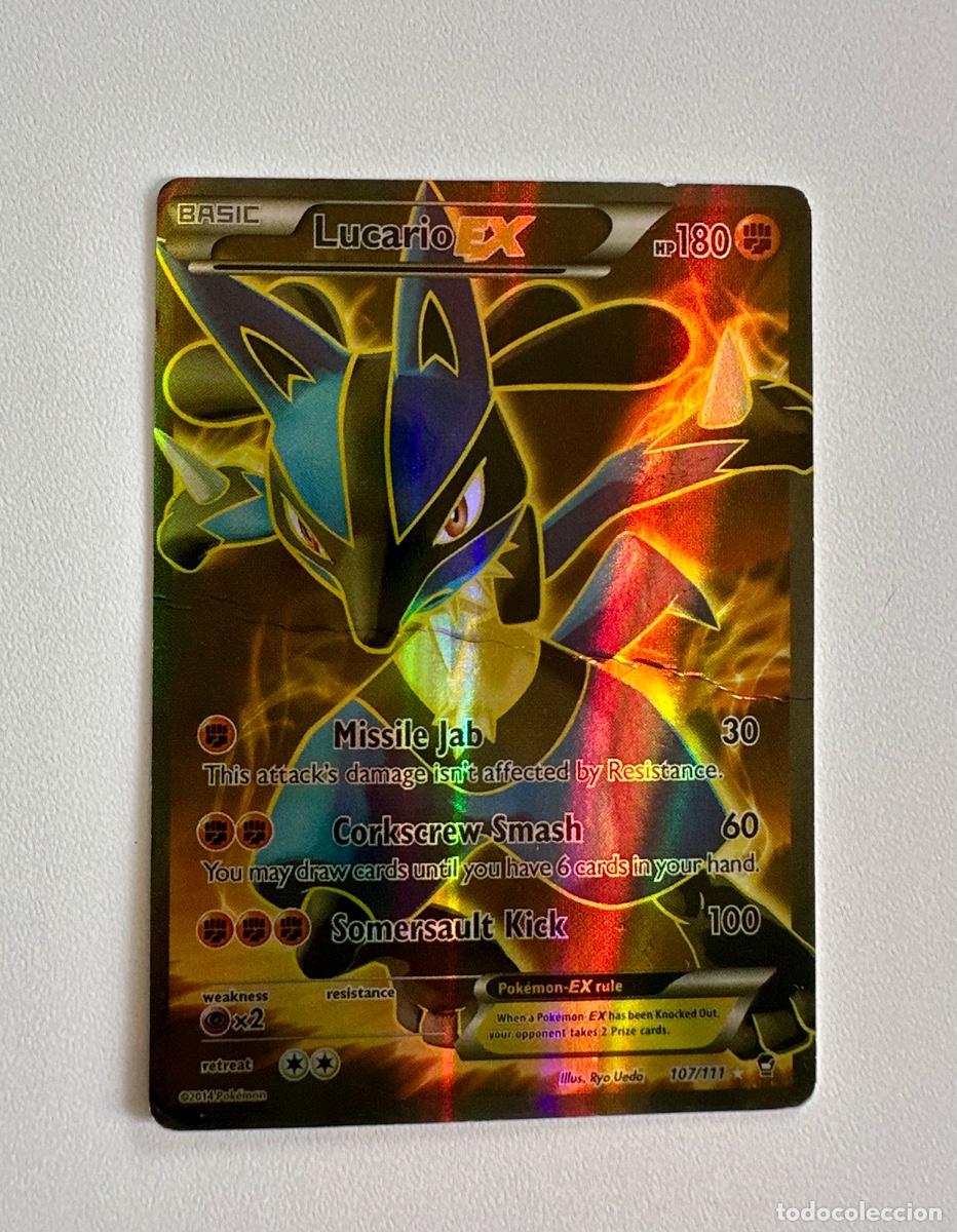 Trading Cards: Carta Pok&eacute;mon Lucario EX Full Art 107/111 del set XY Furious Fists