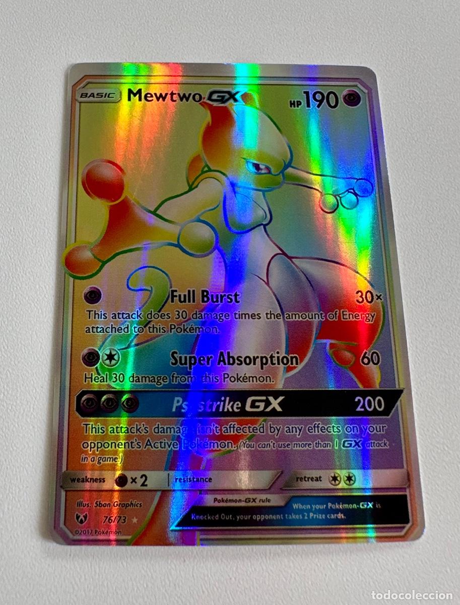 Trading Cards: Vendo Carta Pok&eacute;mon Mewtwo GX 76/73 Rainbow Rare del set Sun & Moon: Shining Legends