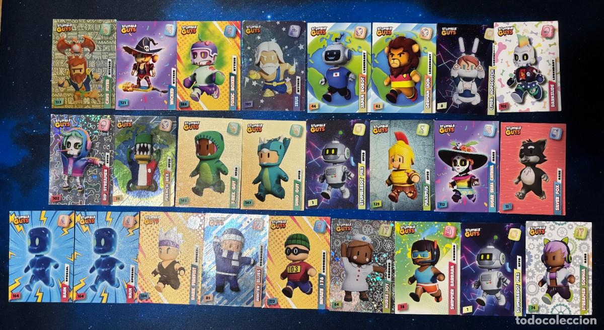 Trading Cards: Lote 25 Cartas Stumble Guys Serie 1 Panini 4 Mythic Epic Rare