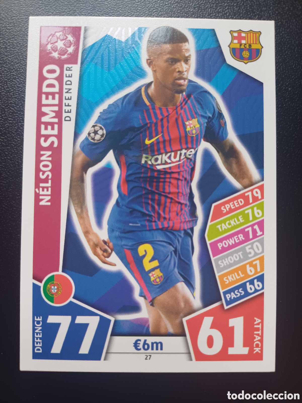 Trading Cards: #027 NELSON SEMEDO FC BARCELONA TOPPS MATCH ATTAX 2017/18