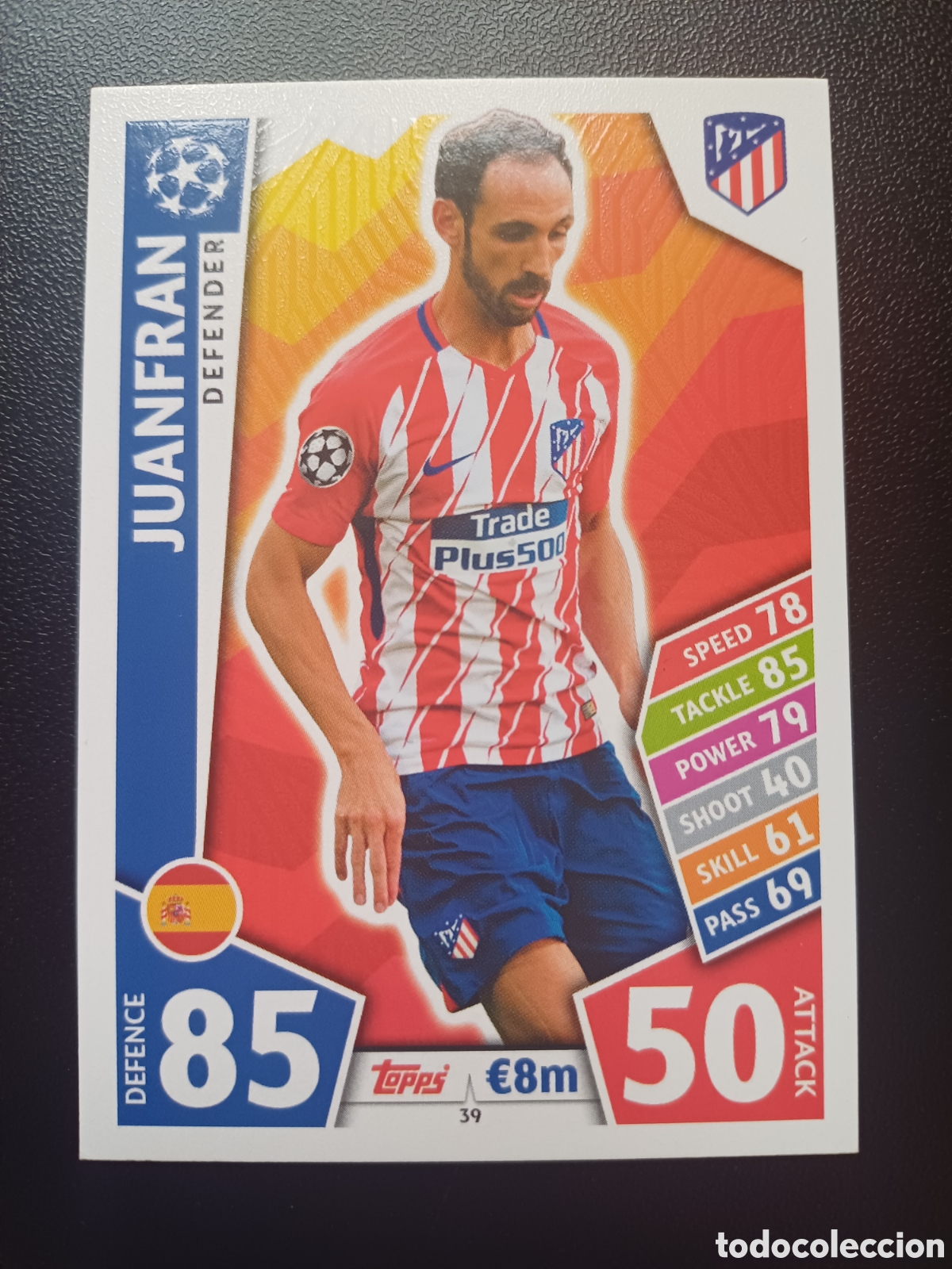 Trading Cards: #039 JUANFRAN ATLETICO DE MADRID TOPPS MATCH ATTAX 2017/18