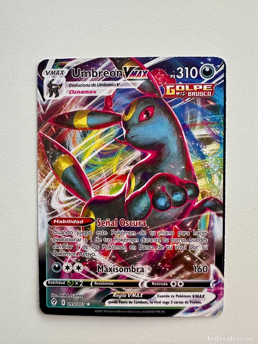Trading Cards: Carta Pok&eacute;mon Umbreon VMAX 095/203 &ndash; Evolving Skies Golpe Brusco Espa&ntilde;ol