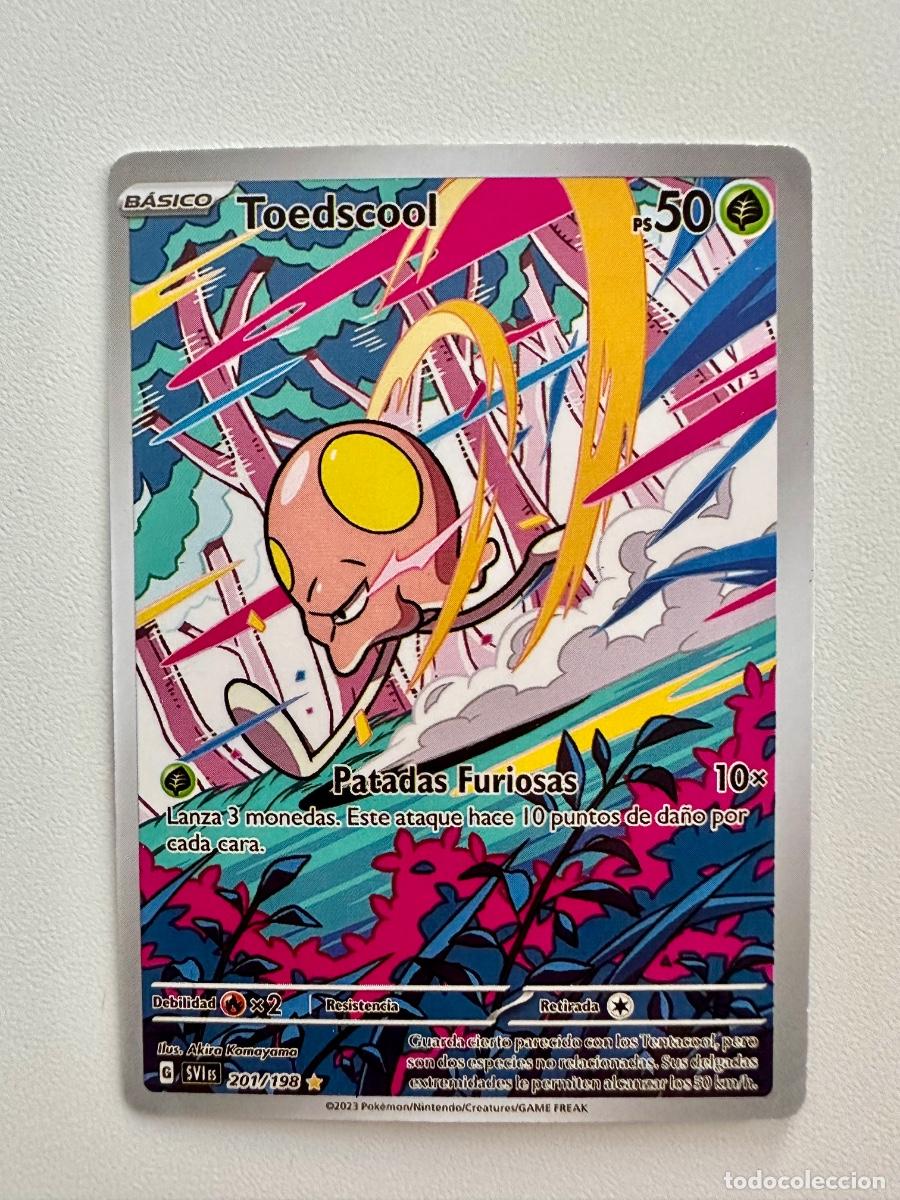 Trading Cards: Carta Pok&eacute;mon Toedscool 201/198 &ndash; Scarlet & Violet Base Set Illustration Rare Espa&ntilde;ol