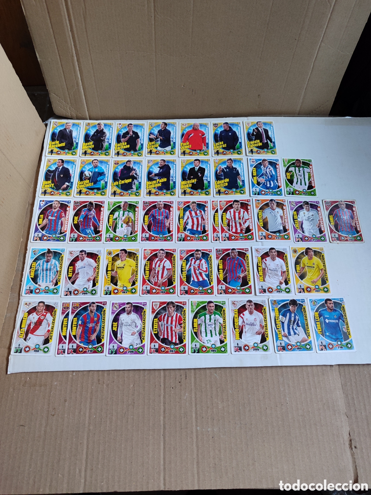 Trading Cards: Trading cards liga 2014-15 entrenador,nuevo fichaje,actualizacion