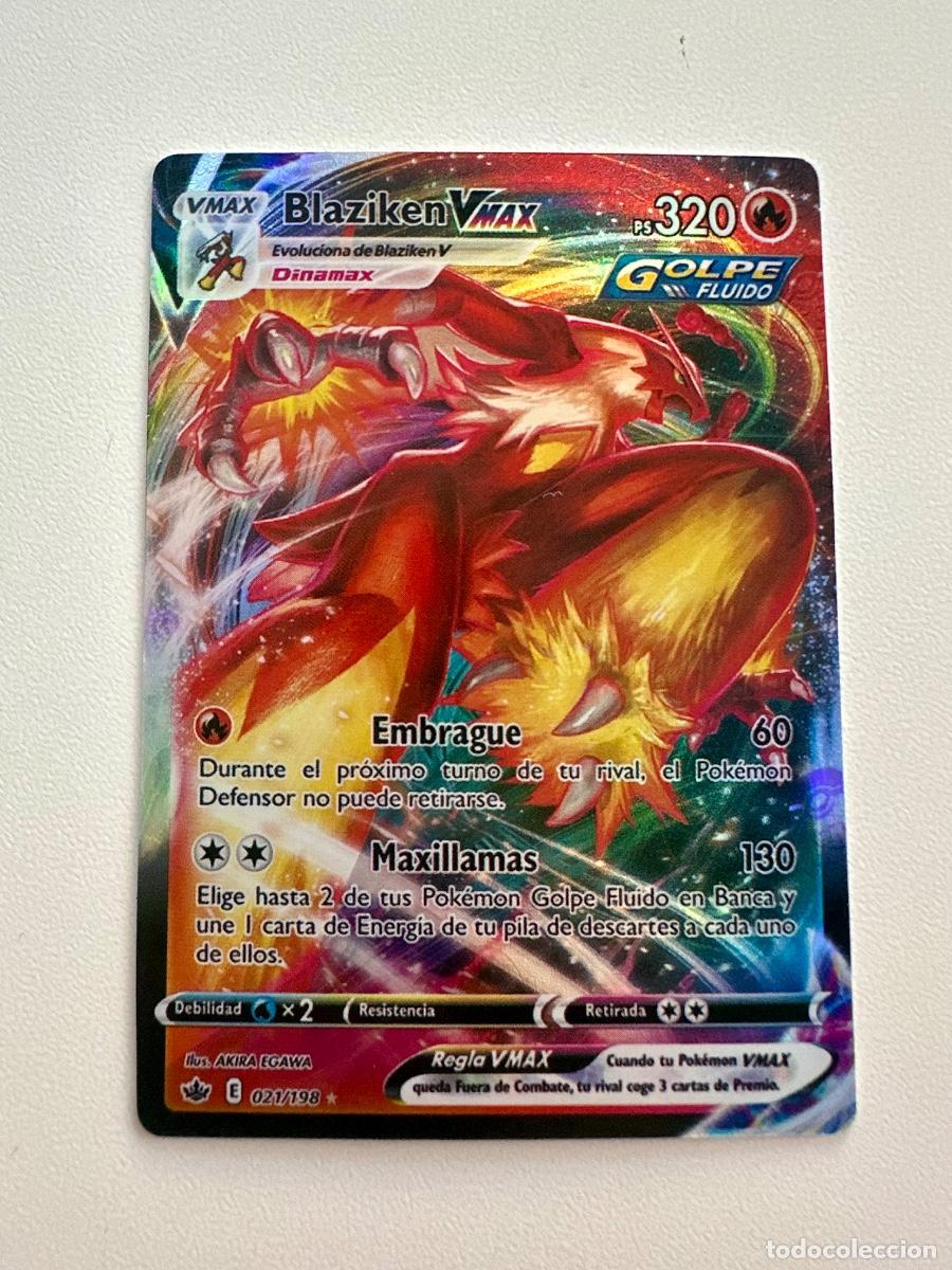 Trading Cards: Carta Pok&eacute;mon Blaziken VMAX 021/198 &mdash; Chilling Reign Full Art (Espa&ntilde;ol)
