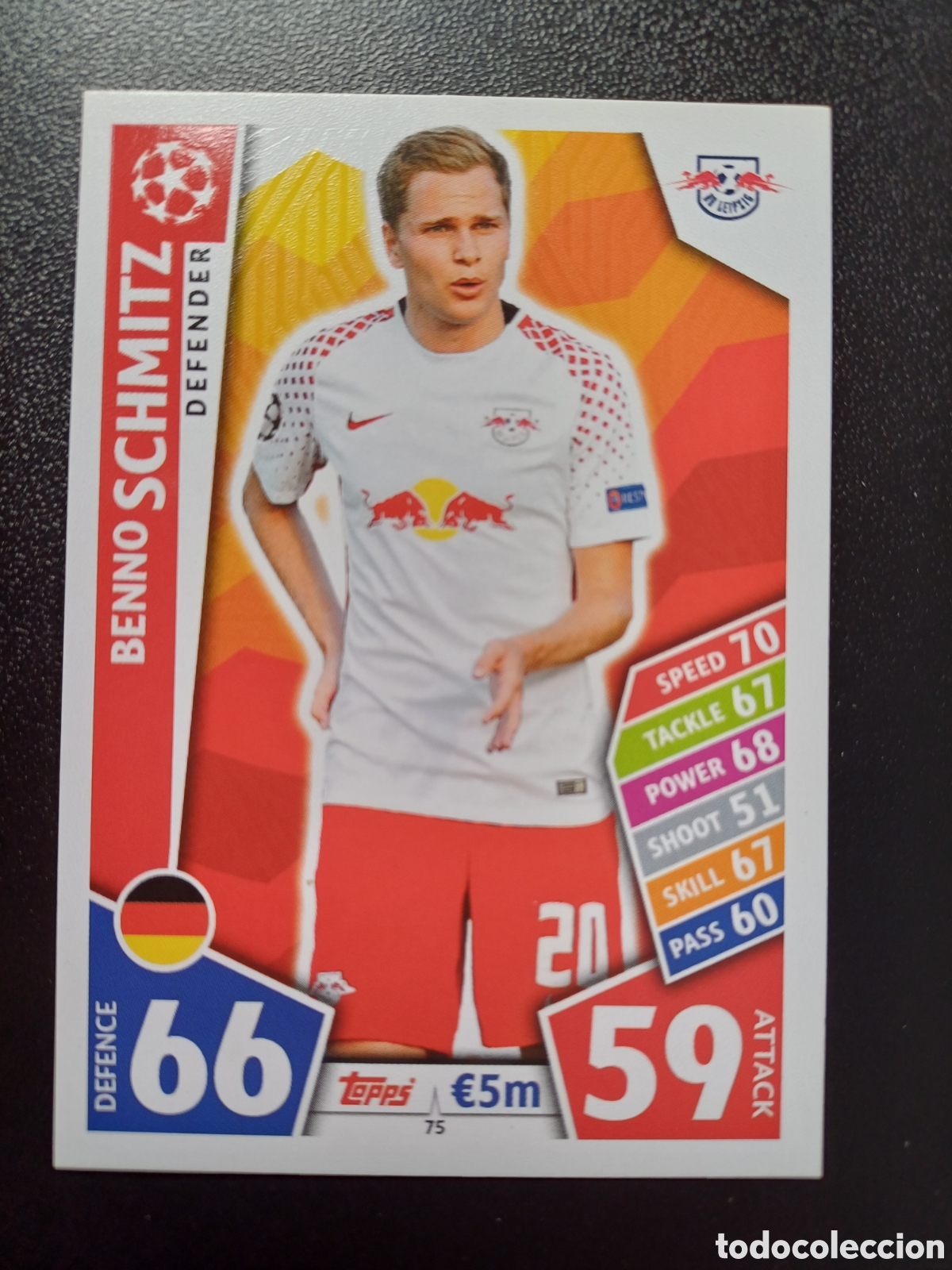 Sammelkarten: #075 BENNO SCHMITZ RB LEIPZIG TOPPS MATCH ATTAX 2017/18