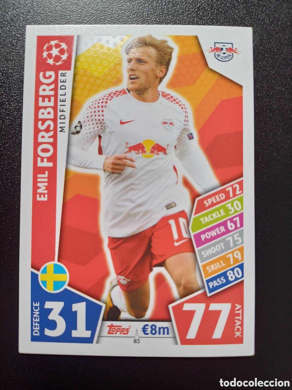 Sammelkarten: #083 EMIL FORSBERG RB LEIPZIG TOPPS MATCH ATTAX 2017/18