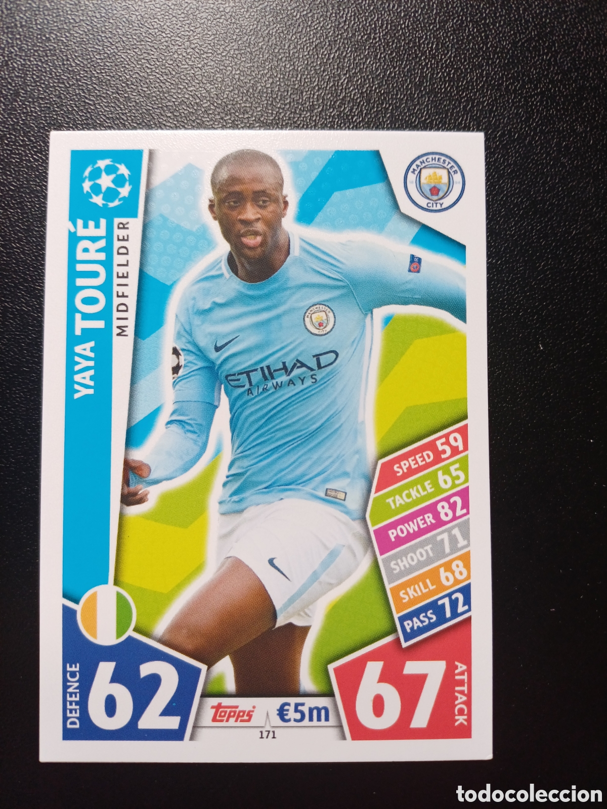 Trading Cards: #171 YAYA TOURE MANCHESTER CITY TOPPS MATCH ATTAX 2017/18