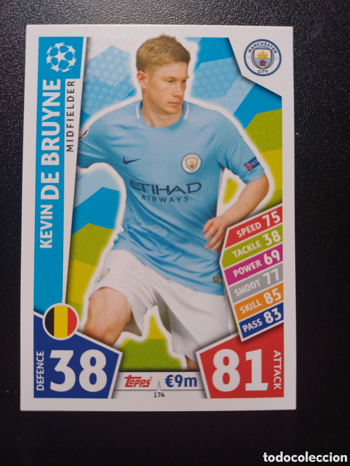 Trading Cards: #174 KEVIN DE BREUYNE MANCHESTER CITY TOPPS MATCH ATTAX 2017/18