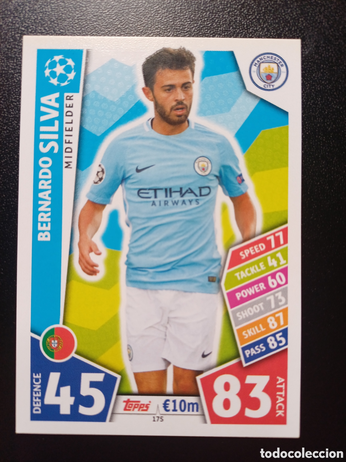 Cartes &agrave; &Eacute;changer: #175 BERNARDO SILVA MANCHESTER CITY TOPPS MATCH ATTAX 2017/18