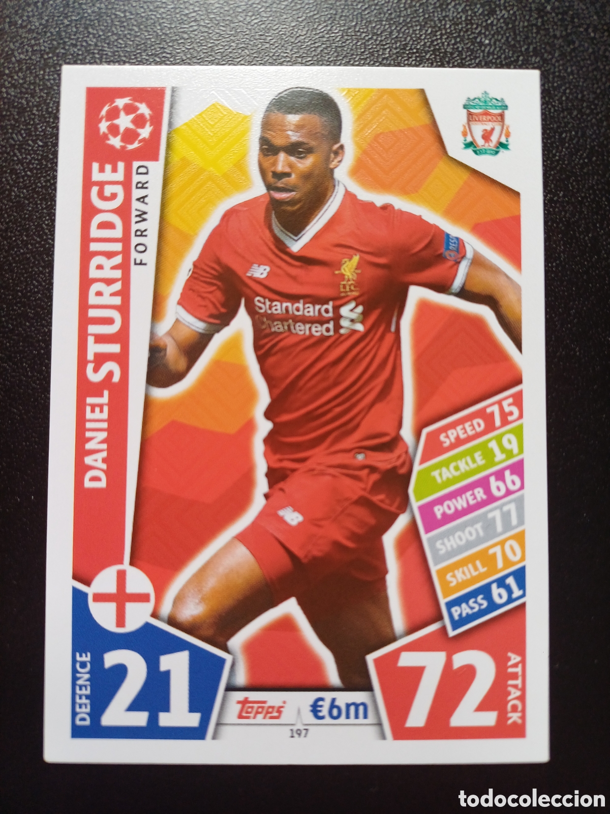Cartes &agrave; &Eacute;changer: #197 DANIEL STURRIDGE LIVERPOOL FC TOPPS MATCH ATTAX 2017/18