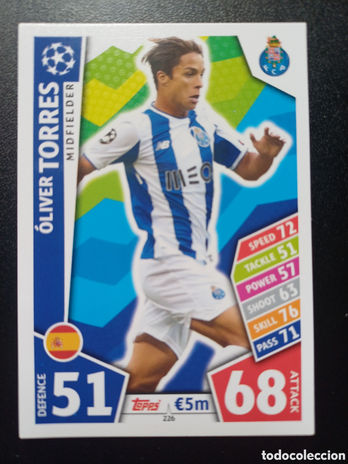 Figurine Collezionabili: #226 OLIVER TORRES FC PORTO TOPPS MATCH ATTAX 2017/18