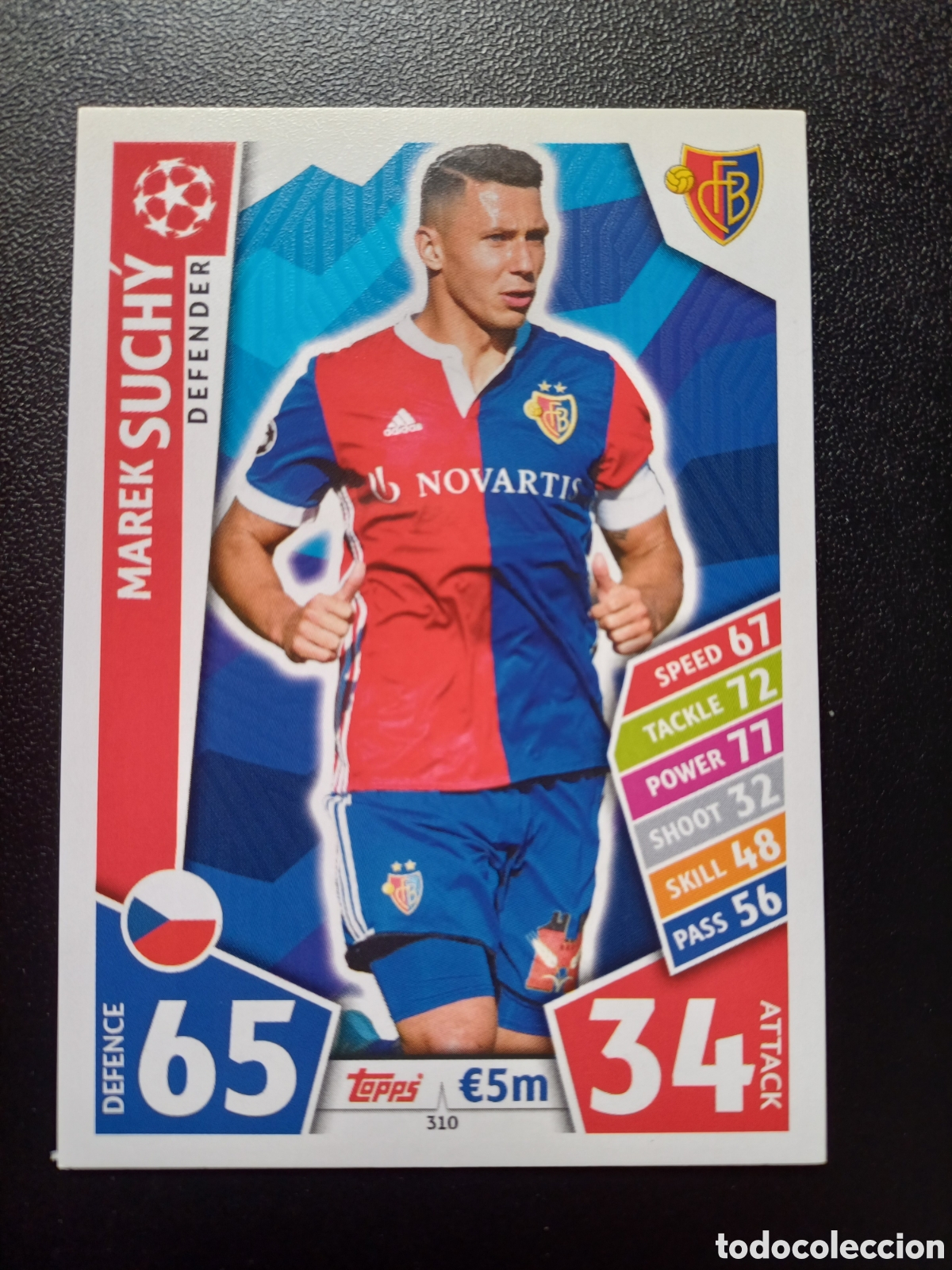 Trading Cards: #310 MAREK SUCHY FC BASEL 1893 TOPPS MATCH ATTAX 2017/18