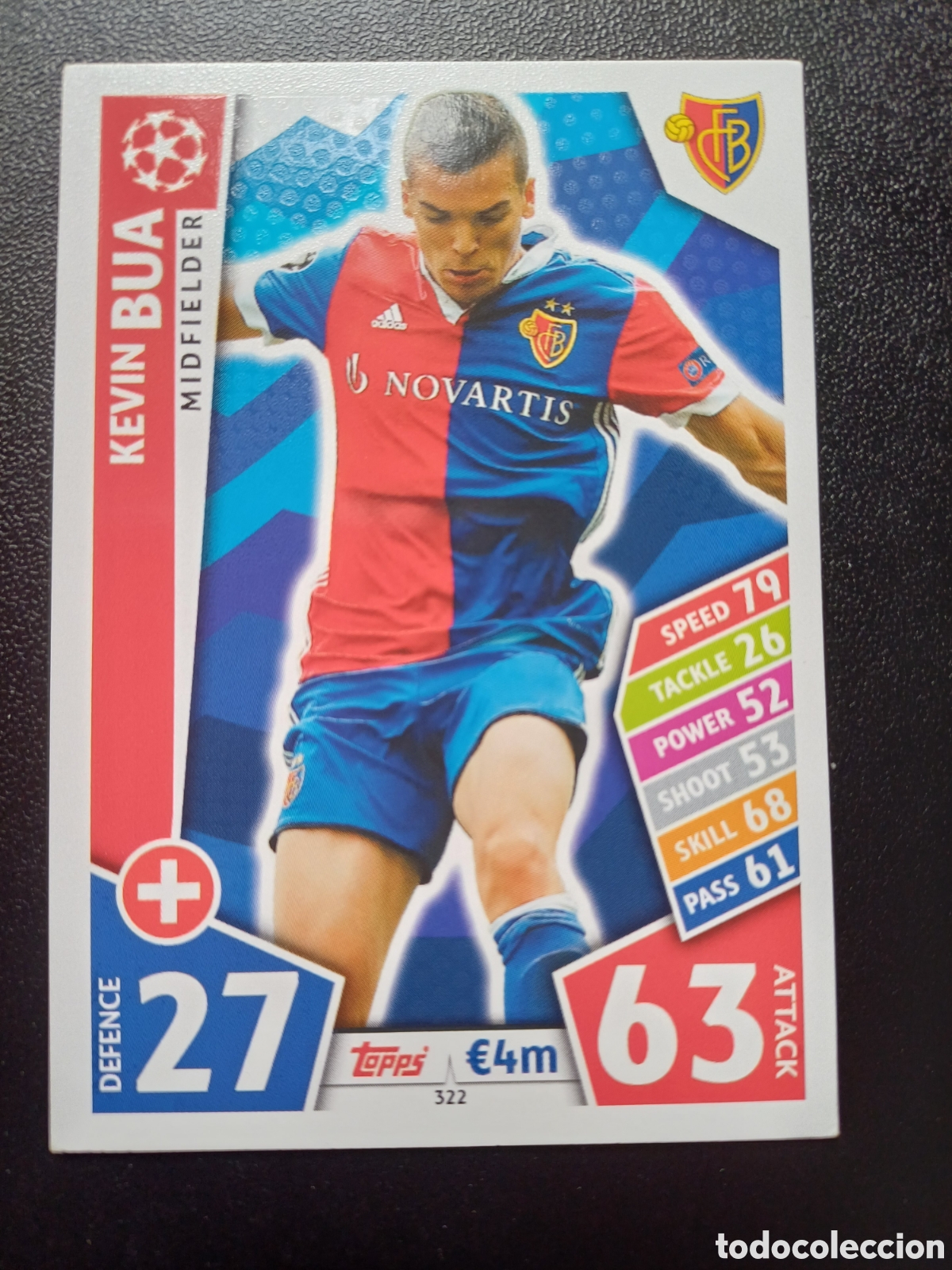 Trading Cards: #322 KEVIN BUA FC BASEL 1893 TOPPS MATCH ATTAX 2017/18