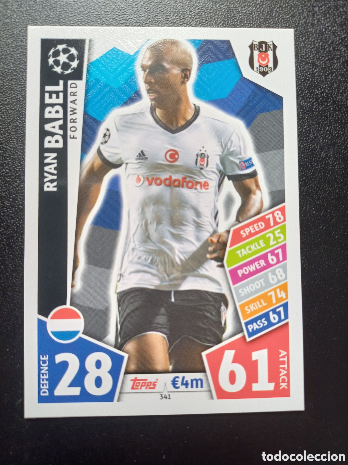 Cartes &agrave; &Eacute;changer: #341 RYAN BABEL BESIKTAS JK TOPPS MATCH ATTAX 2017/18