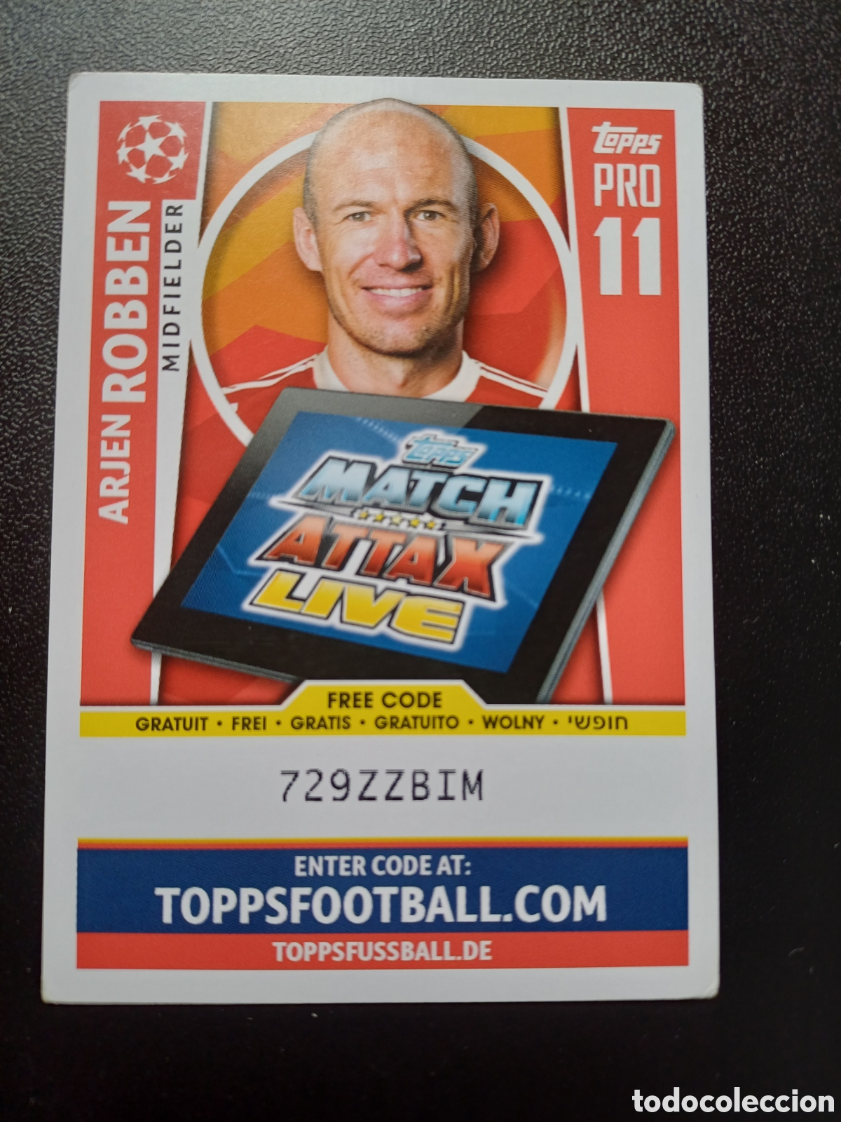 Trading Cards: ARJEN ROBBEN FC BAYERN MUNCHEN PRO 11 TOPPS MATCH ATTAX 2017/18