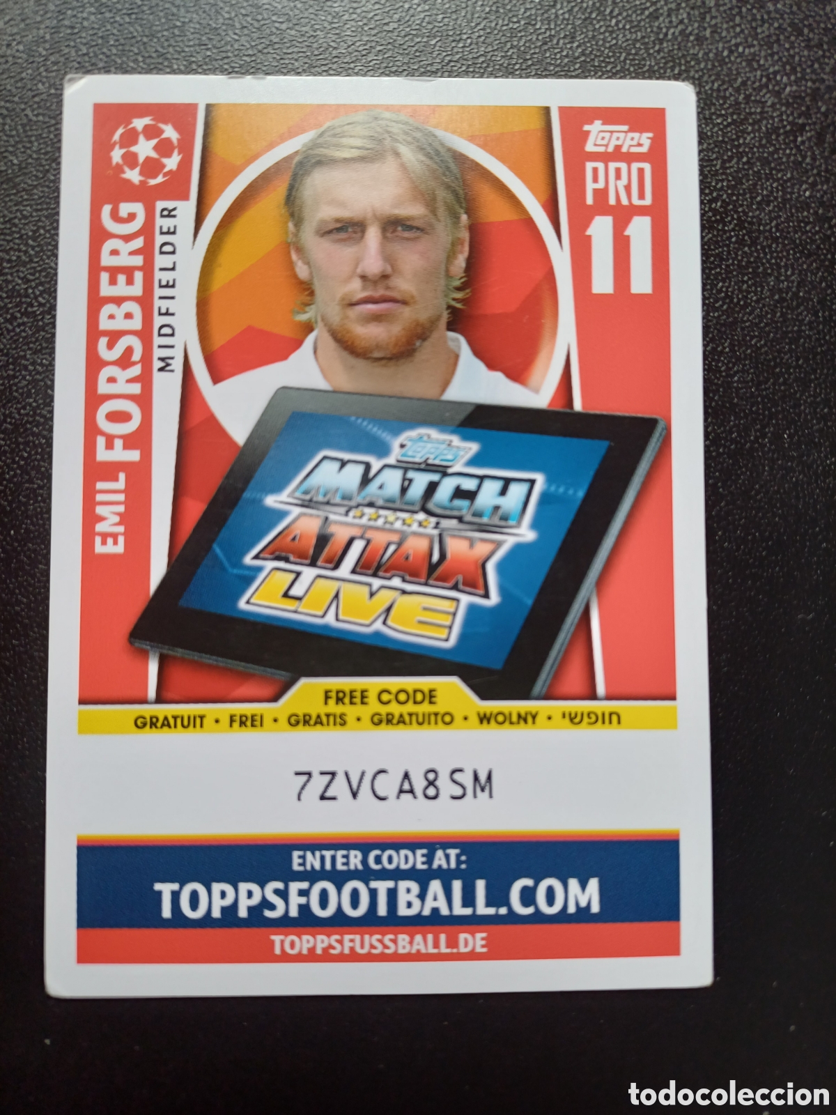 Trading Cards: EMIL FORSBERG RB LEIPZIG PRO 11 TOPPS MATCH ATTAX 2017/18