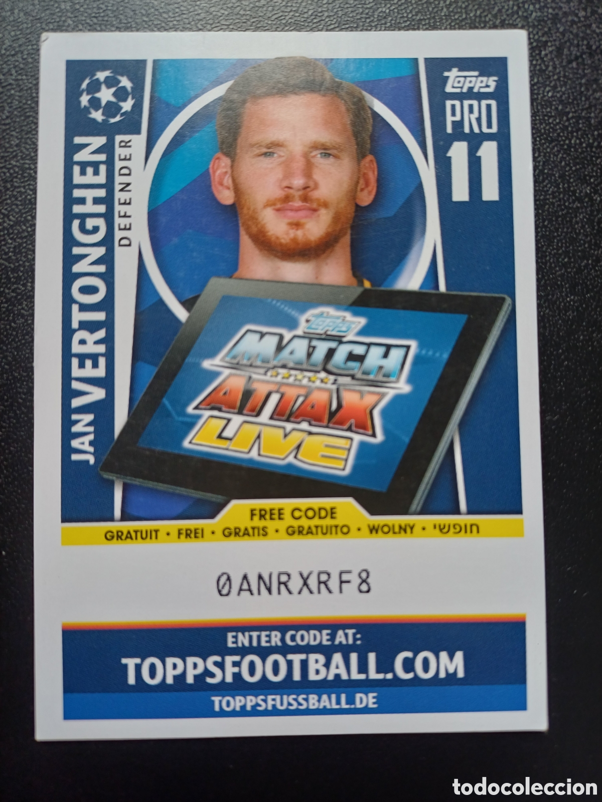 Trading Cards: JAN VERTONGHEN TOTTENHAM HOTSPUR PRO 11 TOPPS MATCH ATTAX 2017/18