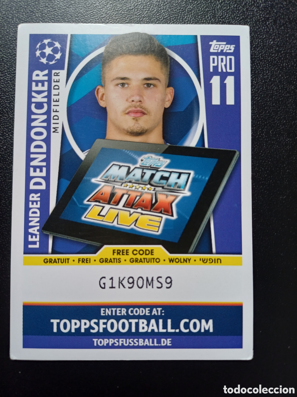 Trading Cards: LEANDER DENDONCKER RSC ANDERLECHT PRO 11 TOPPS MATCH ATTAX 2017/18