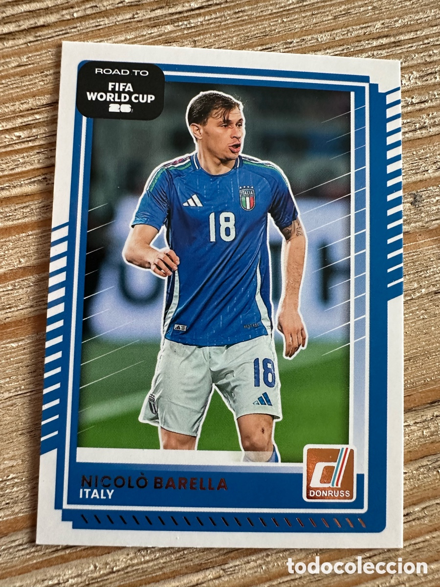 Trading Cards: NICOLO BARELLA ITALIA 114 DONRUSS ROAD TO FIFA WORLD CUP 26 MUNDIAL USA CAN MEX 2026 PANINI