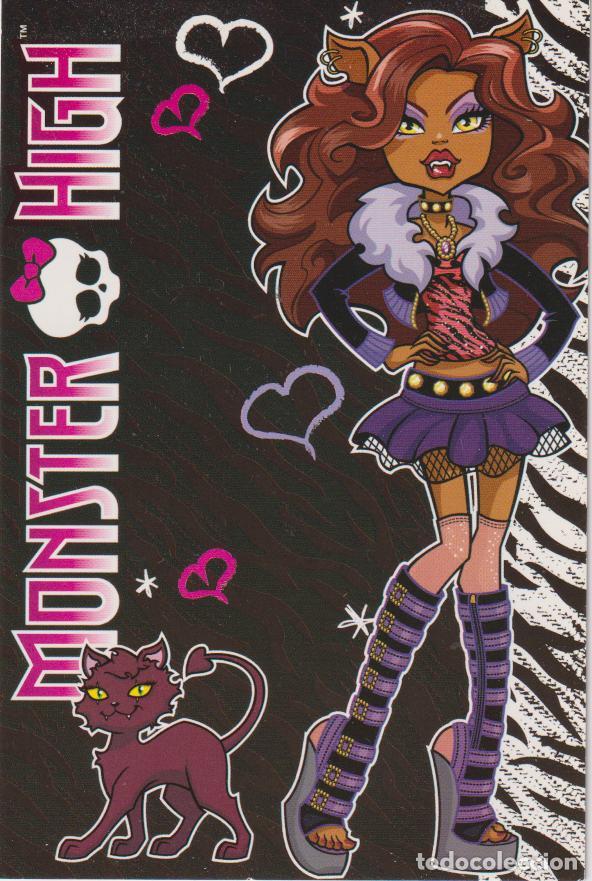 Trading Cards: POSTAL MONSTER HIGH &ndash; PERSONAJE: CLAWDEEN WOLF - PHOTOCARD N&ordm;03 &ndash; PANINI 2011 - MATTEL
