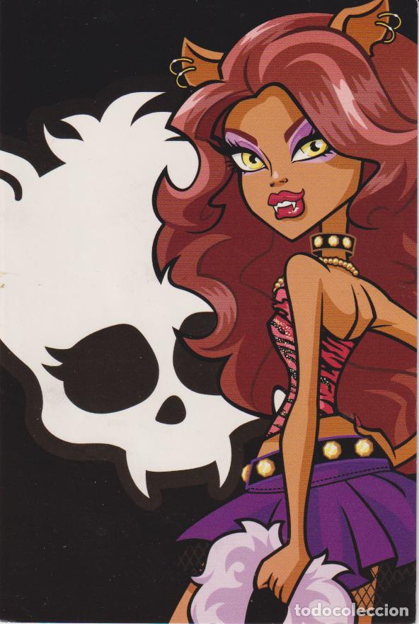 Trading Cards: POSTAL MONSTER HIGH &ndash; PERSONAJE: CLAWDEEN WOLF - PHOTOCARD N&ordm;02 &ndash; PANINI 2011 - MATTEL