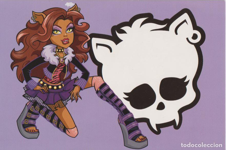 Trading Cards: POSTAL MONSTER HIGH &ndash; PERSONAJE: CLAWDEEN WOLF - PHOTOCARD N&ordm;05 &ndash; PANINI 2011 - MATTEL