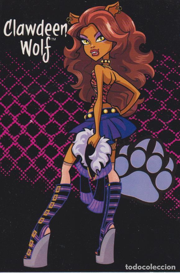 Trading Cards: POSTAL MONSTER HIGH &ndash; PERSONAJE: CLAWDEEN WOLF - PHOTOCARD N&ordm;08 &ndash; PANINI 2011 - MATTEL
