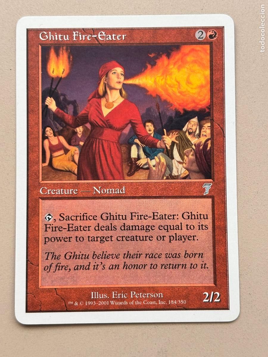 Trading Cards: MAGIC THE GATHERING - GHITU FIRE-EATER ( SEVENTH EDITION )
