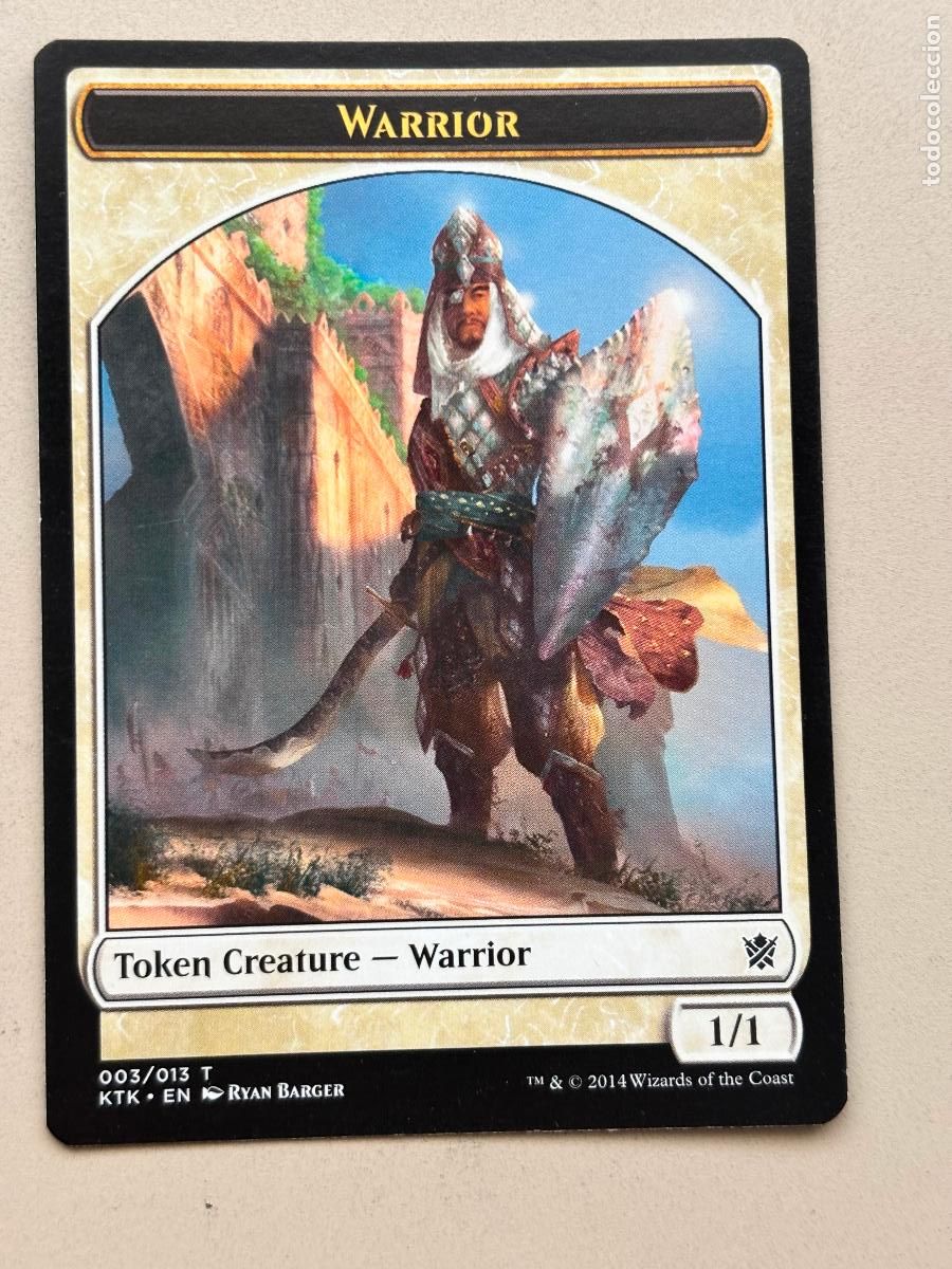 Trading Cards: MAGIC THE GATHERING - WARRIOR TOKEN ( WHITE 1/1 ) ( V.1 ) ( KHANS OF TARKIR )