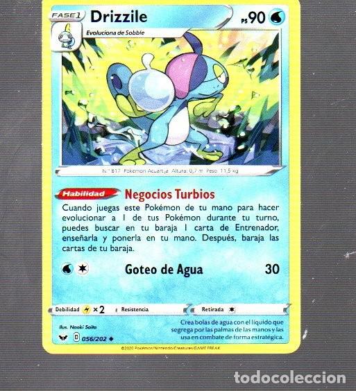 Trading Cards: CROMO DE POK&Eacute;MON FASE 1 DRIZZILE N&ordm; 817 DEL A&Ntilde;O 2020