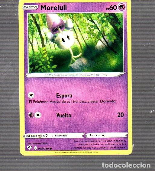 Trading Cards: CROMO DE POK&Eacute;MON BASICO MORELULL N&ordm; 755 DEL A&Ntilde;O 2020