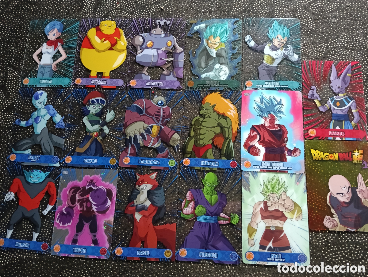 Trading Cards: Lote de 17 cartas Dragon Ball super panini the legend of son goku lamin card