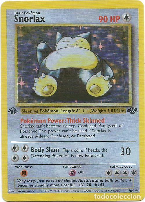Trading Cards: SNORLAX - POK&Eacute;MON - INGLES - ANTIGUA CARD