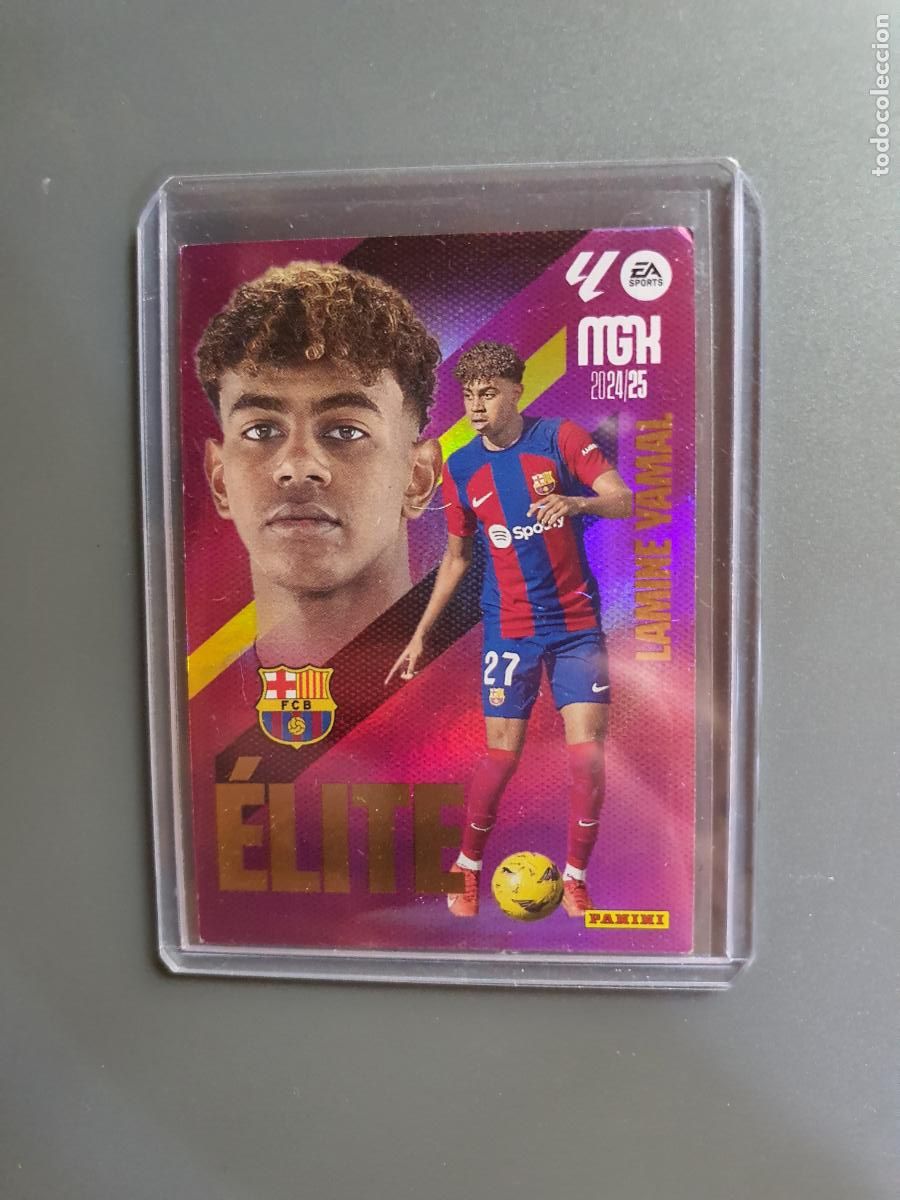 Trading Cards: LAMINE YAMAL ELITE 7 BARCELONA FUTBOL LIGA - CARTA CROMO PANINI MEGACRACKS MGK 2024 2025