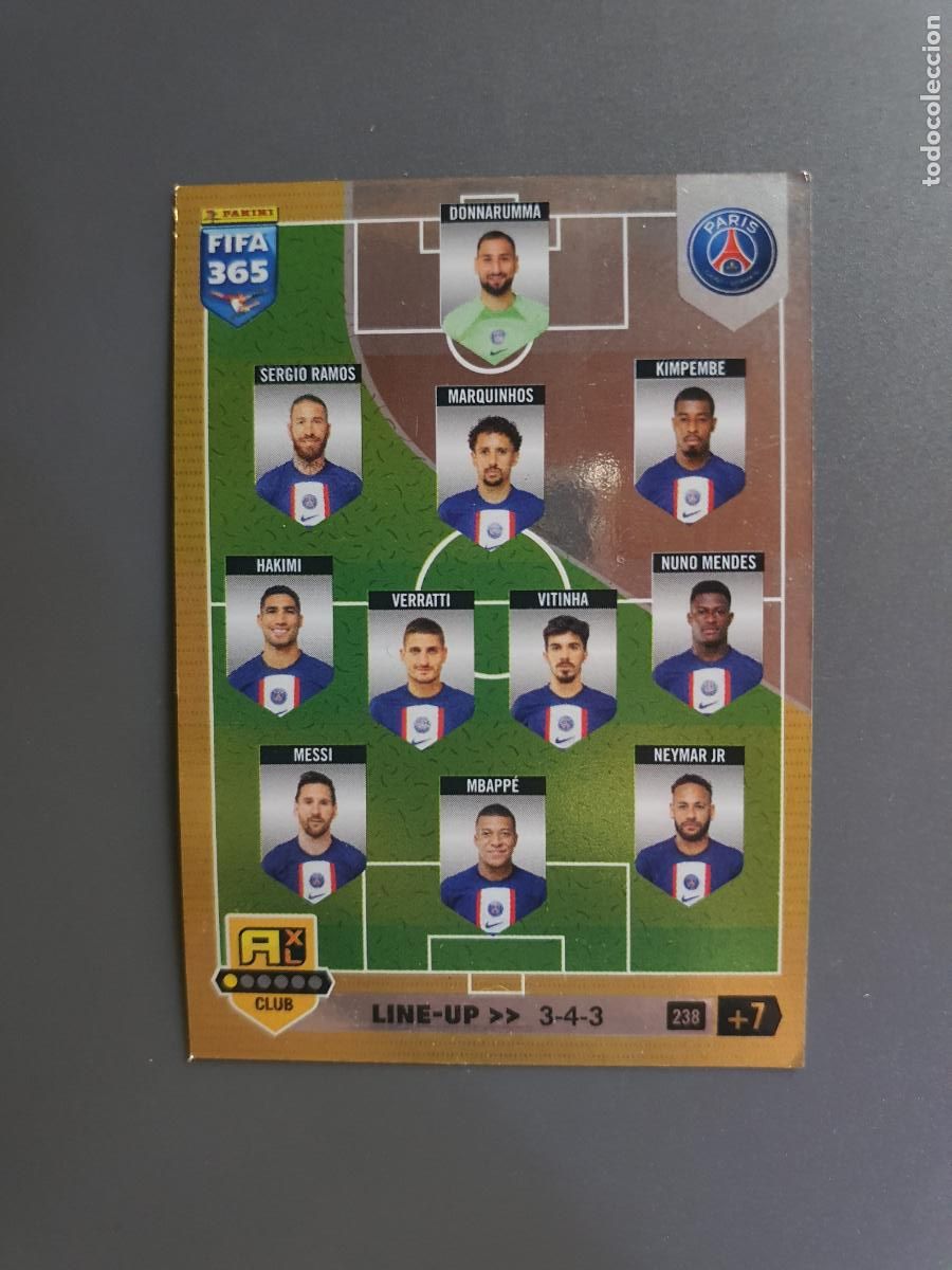 Trading Cards: ALINEACION PARIS SAINT GERMAIN PSG FUTBOL LIGA - CARTA CROMO PANINI ADRENALYN XL 2022 2023