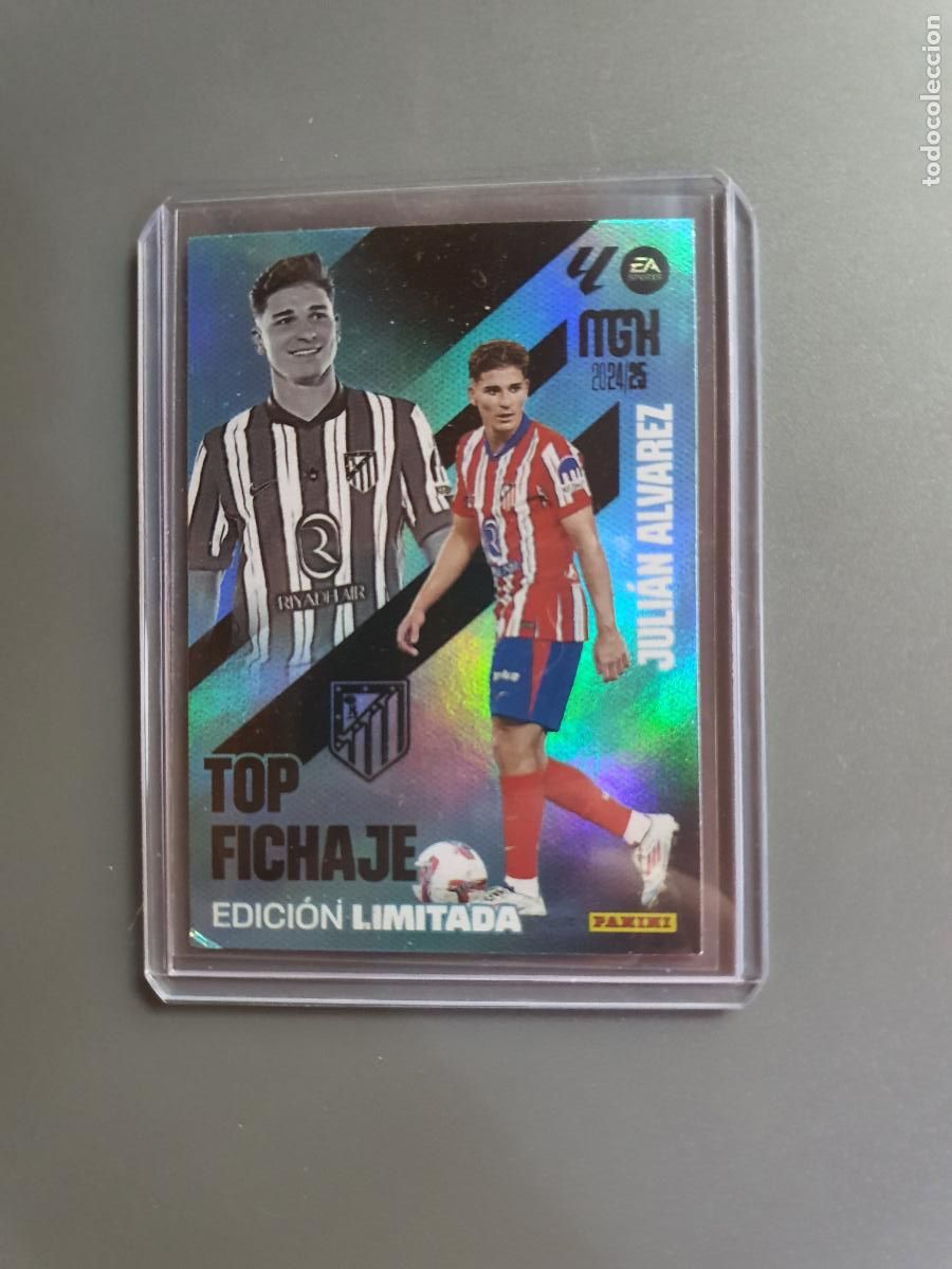 Trading Cards: JULIAN ALVAREZ ED LIMITADA AT MADRID FUTBOL LIGA - CARTA CROMO PANINI MEGACRACKS MGK 2024 2025