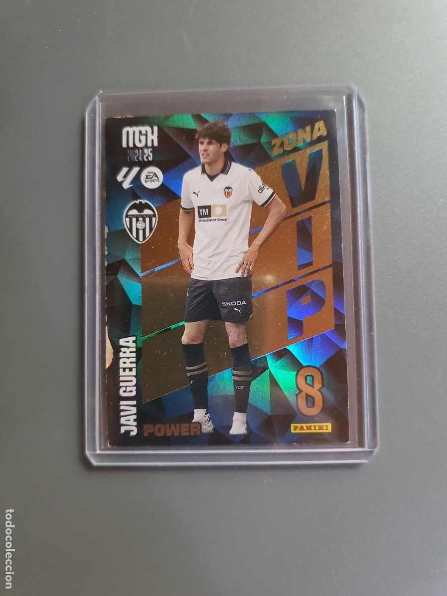 Trading Cards: JAVI GUERRA VIP VALENCIA FUTBOL LIGA - CARTA CROMO PANINI MEGACRACKS MGK 2024 2025