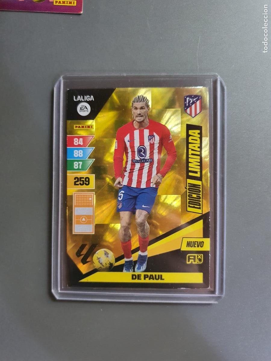 Trading Cards: DE PAUL ED LIMITADA AT MADRID FUTBOL LIGA - CARTA CROMO PANINI ADRENALYN XL ORO 2023 2024
