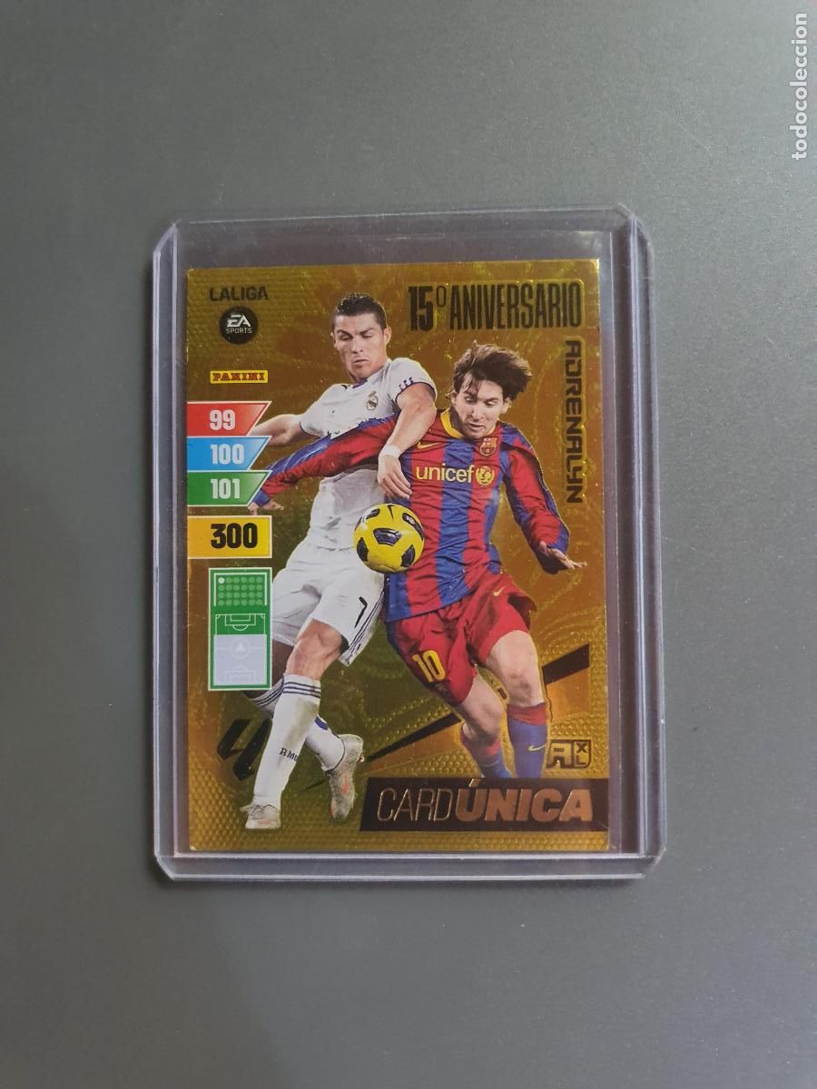 Trading Cards: MESSI CRISTIANO RONALDO CARD UNICA FUTBOL LIGA - CARTA CROMO PANINI ADRENALYN XL ORO 2023 2024