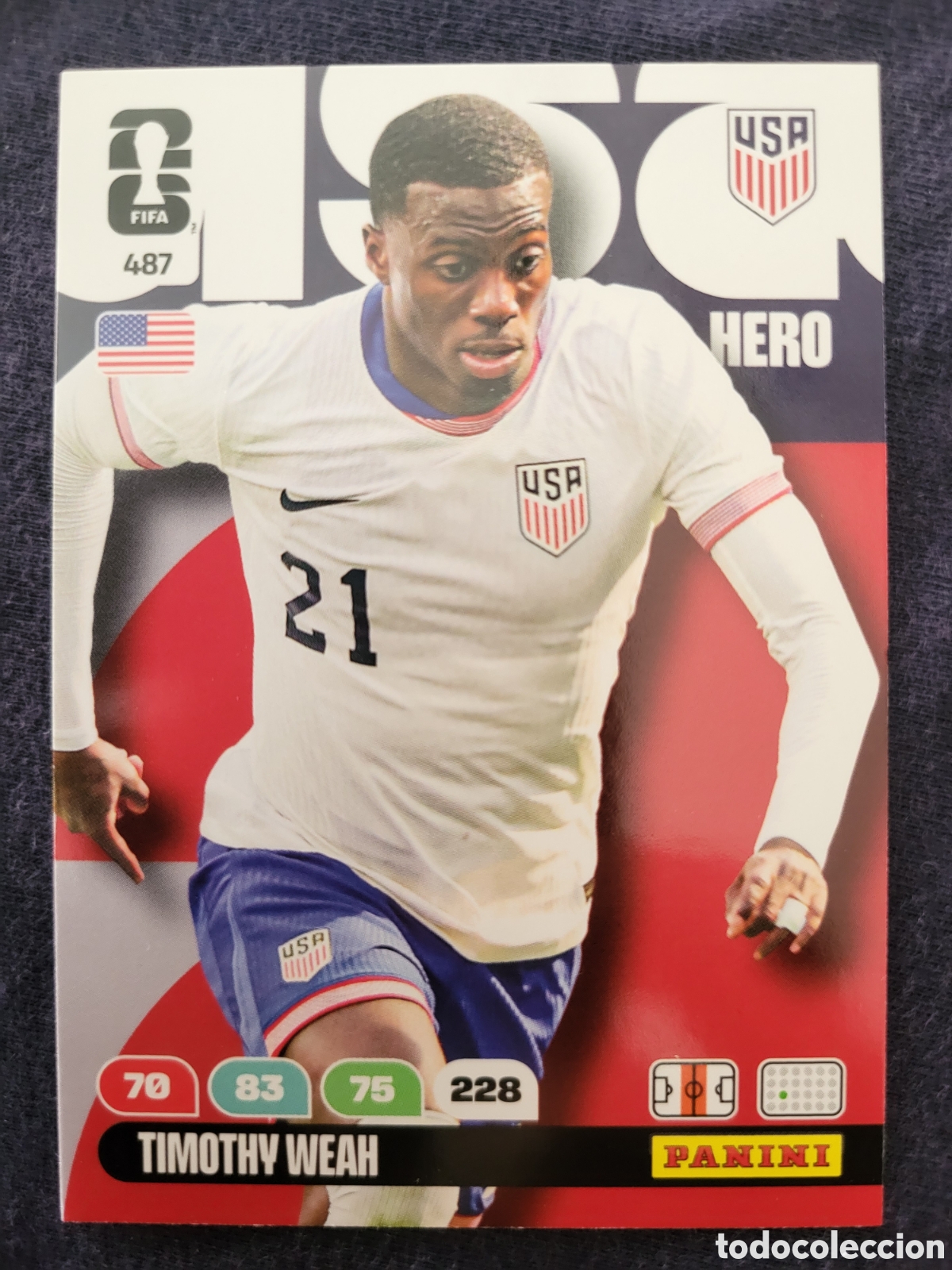 Trading Cards: 487 Timothy Weah / Adrenalyn XL World Cup 2026