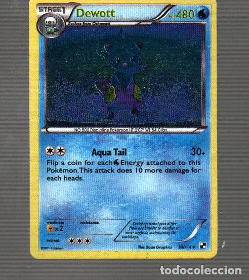 Trading Cards: CROMO DE POK&Eacute;MON FASE 1 DEWOTT N&ordm; 502 DEL A&Ntilde;O 2011