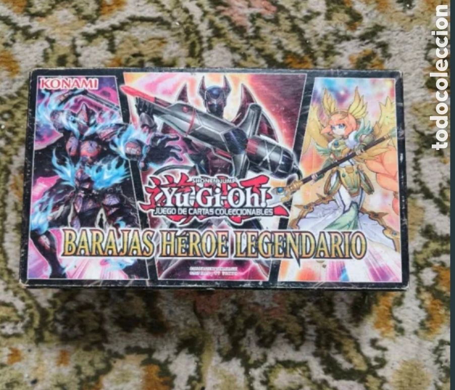 Trading Cards: Lote 45 Cartas Yu-Gi-Oh! Variadas en Espa&ntilde;ol + Caja H&eacute;roe Legendario - Konami