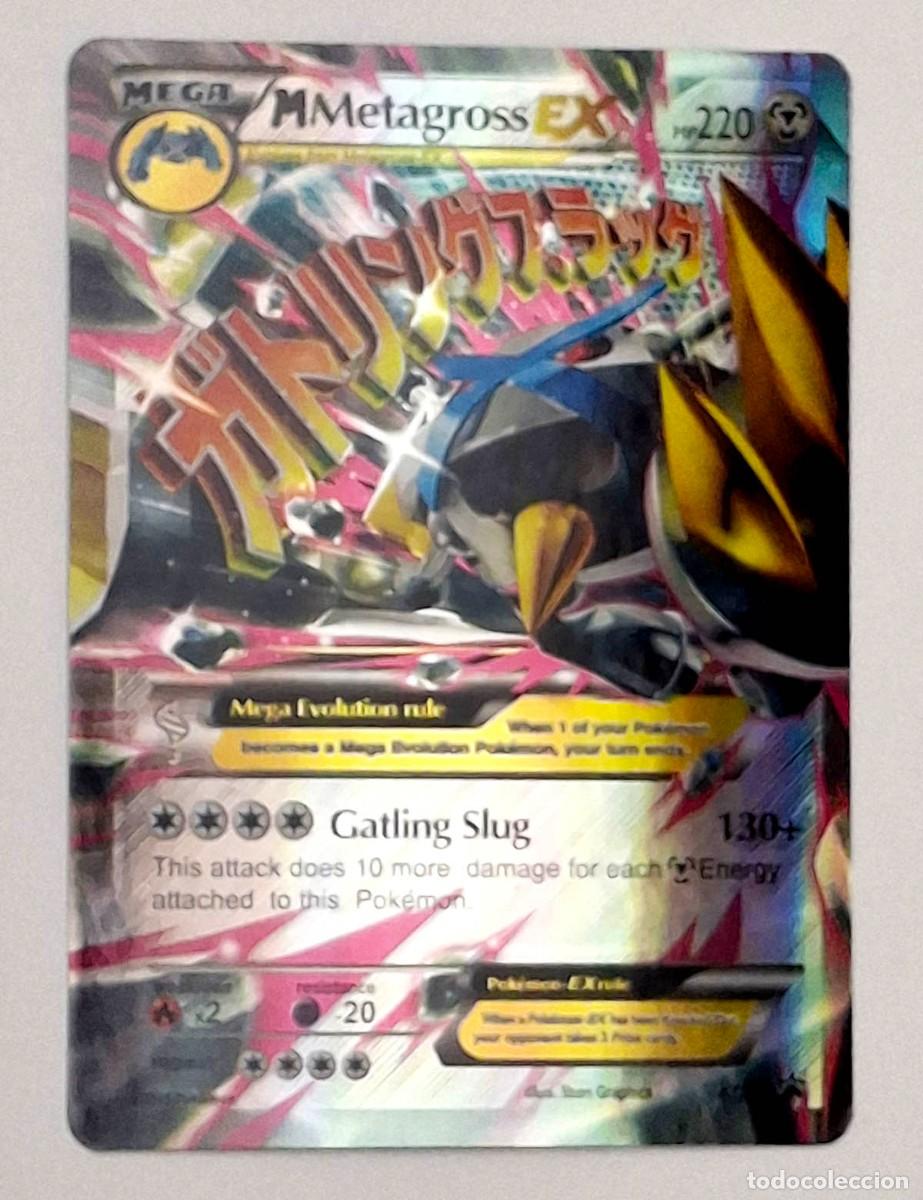 Trading Cards: Pok&eacute;mon M Metagross EX, identificada con el n&uacute;mero de promoci&oacute;n XY35, brillo met&aacute;lico