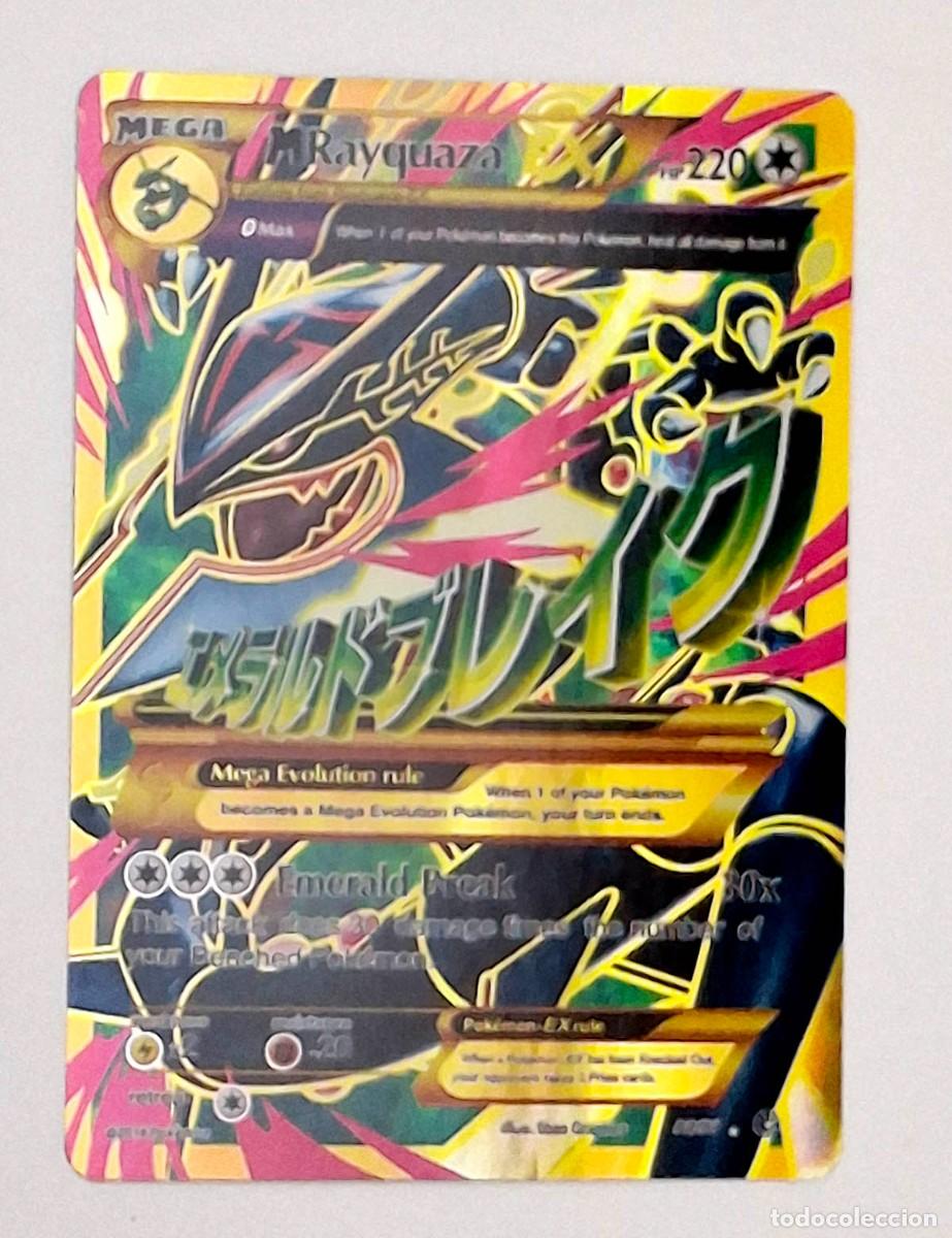 Trading Cards: M Rayquaza-EX de la expansi&oacute;n XY-Antiguos Or&iacute;genes, brillo met&aacute;lico