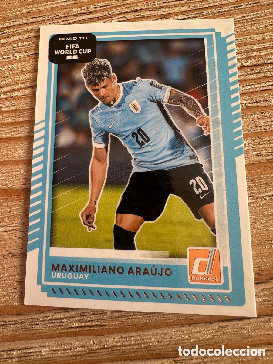 Trading Cards: MAXIMILIANO ARAUJO URUGUAY 48 DONRUSS ROAD TO FIFA WORLD CUP 26 MUNDIAL USA CAN MEX 2026 PANINI