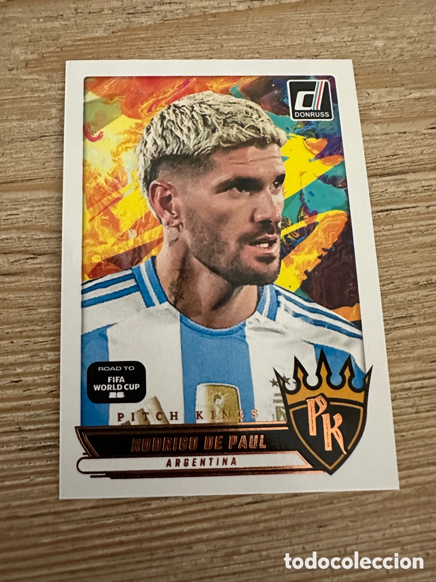 Trading Cards: RODRIGO DE PAUL ARGENTINA PITCH KINGS 14 DONRUSS ROAD TO FIFA WORLD CUP MUNDIAL USA CAN MEX26 PANINI