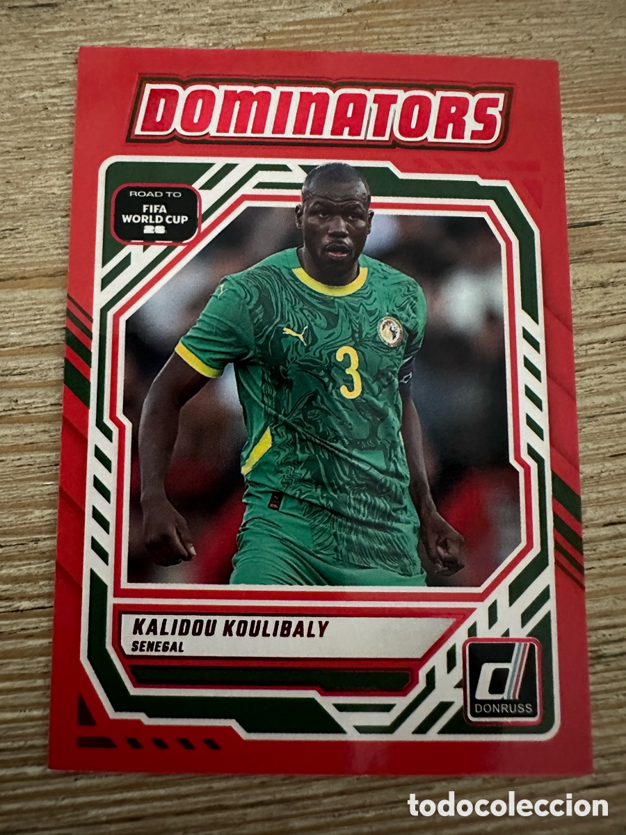 Trading Cards: KALIDOU KOUBALY SENEGAL DOMINATORS 5 RED PARALLEL DONRUSS ROAD TO FIFA WORLD CUP 2026 PANINI