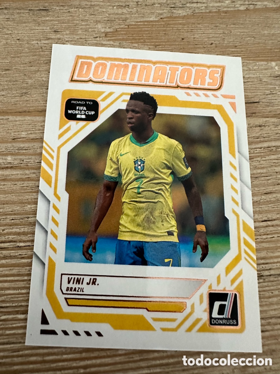 Trading Cards: VINICIUS JR BRASIL DOMINATORS 21 DONRUSS ROAD TO FIFA WORLD CUP 2026 MUNDIAL USA CAN MEX 26 PANINI